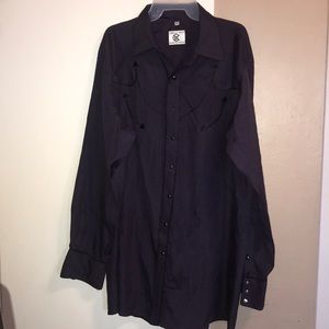 Men’s deep purple western shirt